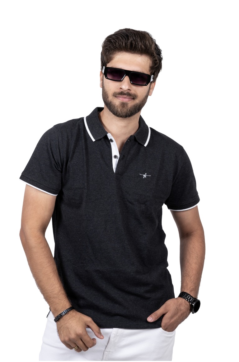 Classic Charcoal Polo T-Shirt