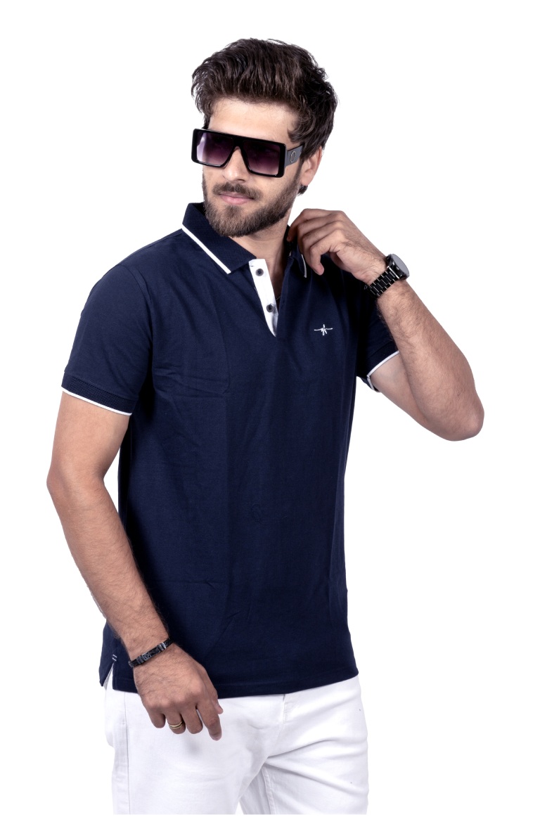 Classic Navy Blue Polo T-Shirt