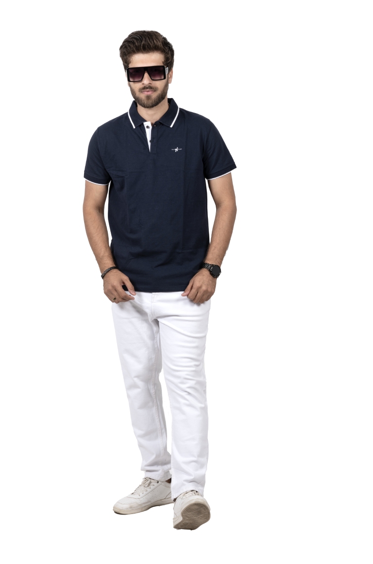 Classic Navy Blue Polo T-Shirt