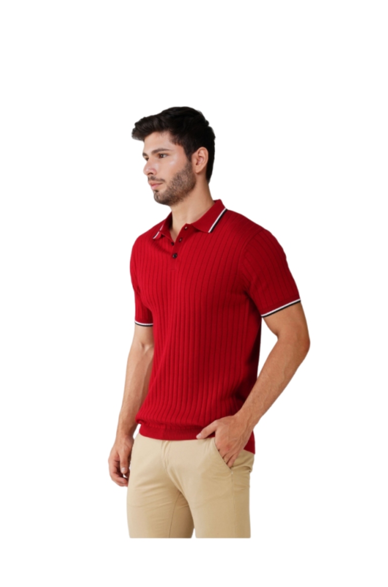 Knitt Polo T-Shirt Richred