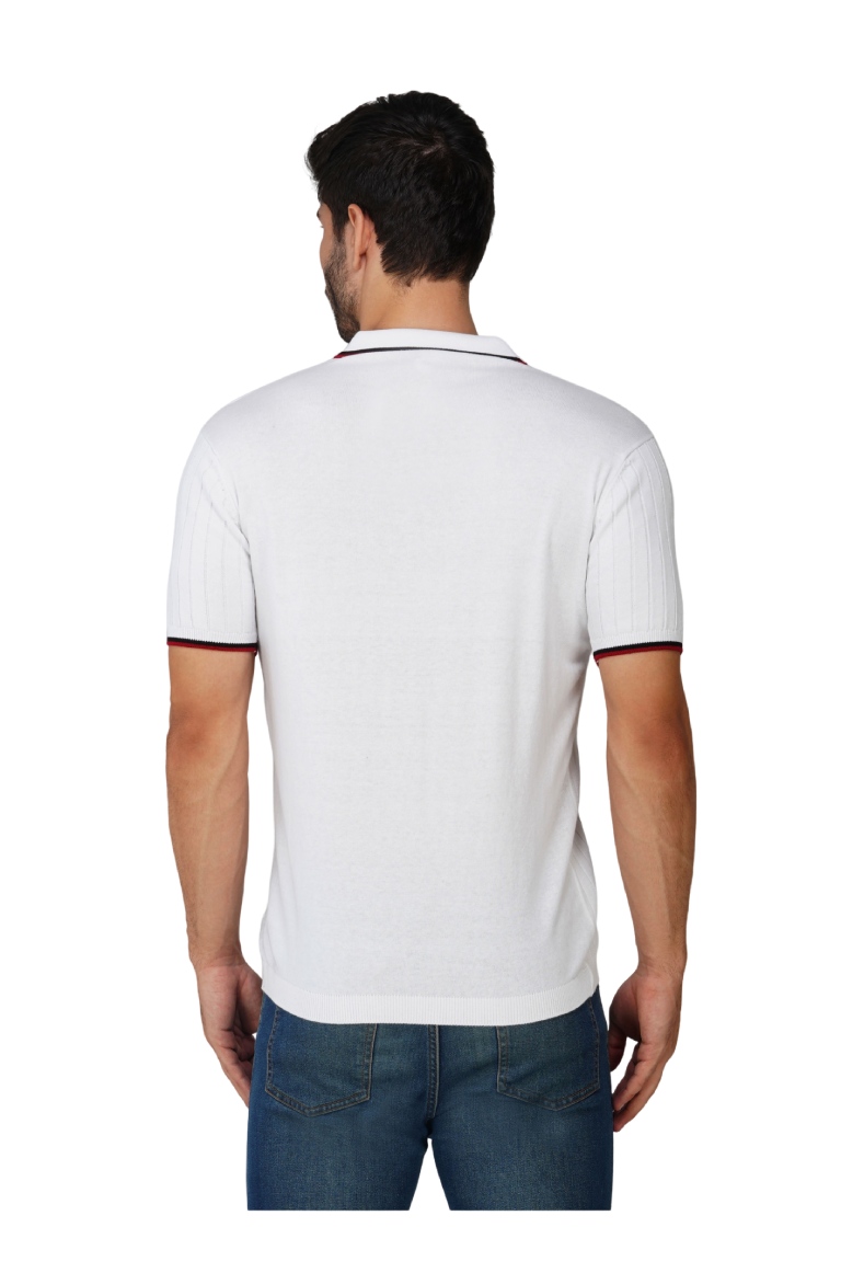 Knitt Polo T-Shirt White
