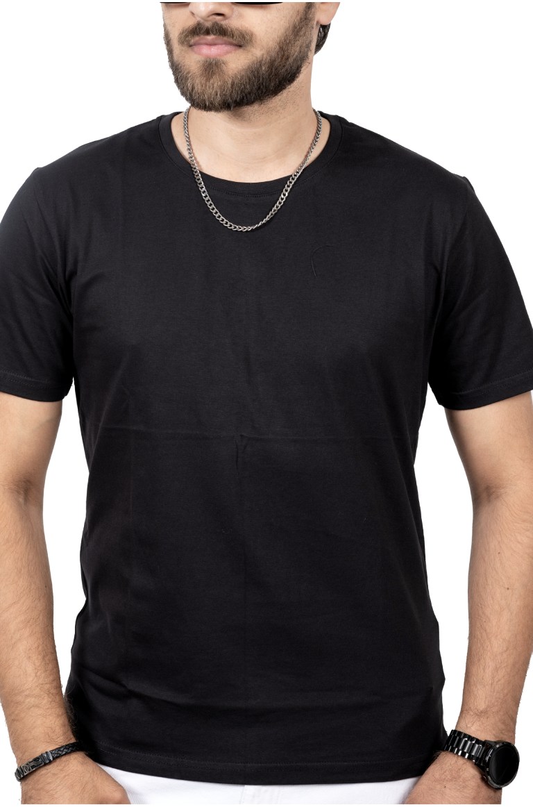 Black Round Neck T-Shirt
