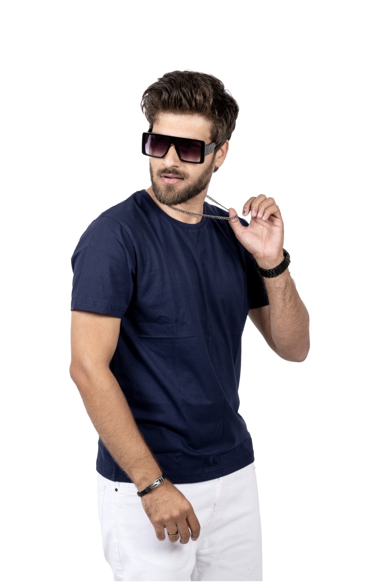 Navy Blue Round Neck T-Shirt